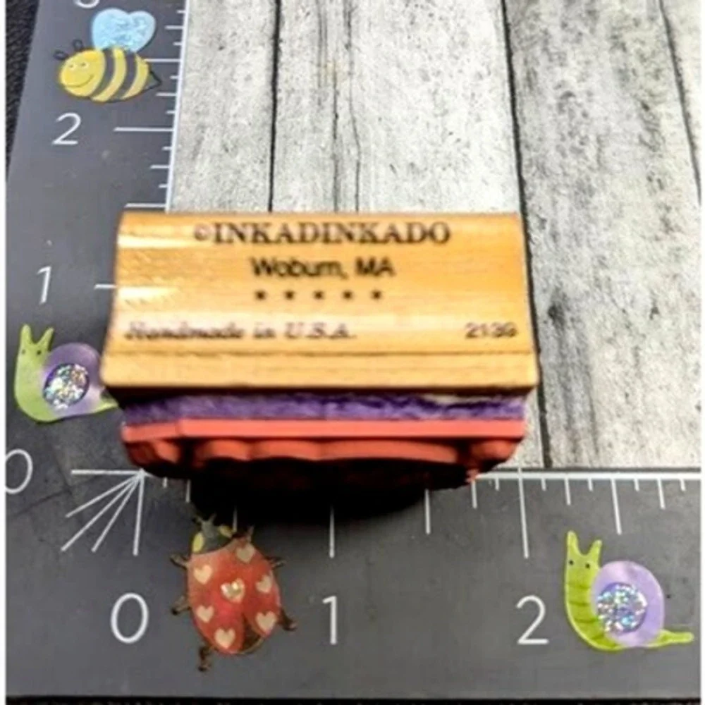 Inkadinkado No Name Elephant School Teacher Rubber Stamp Wood #A114